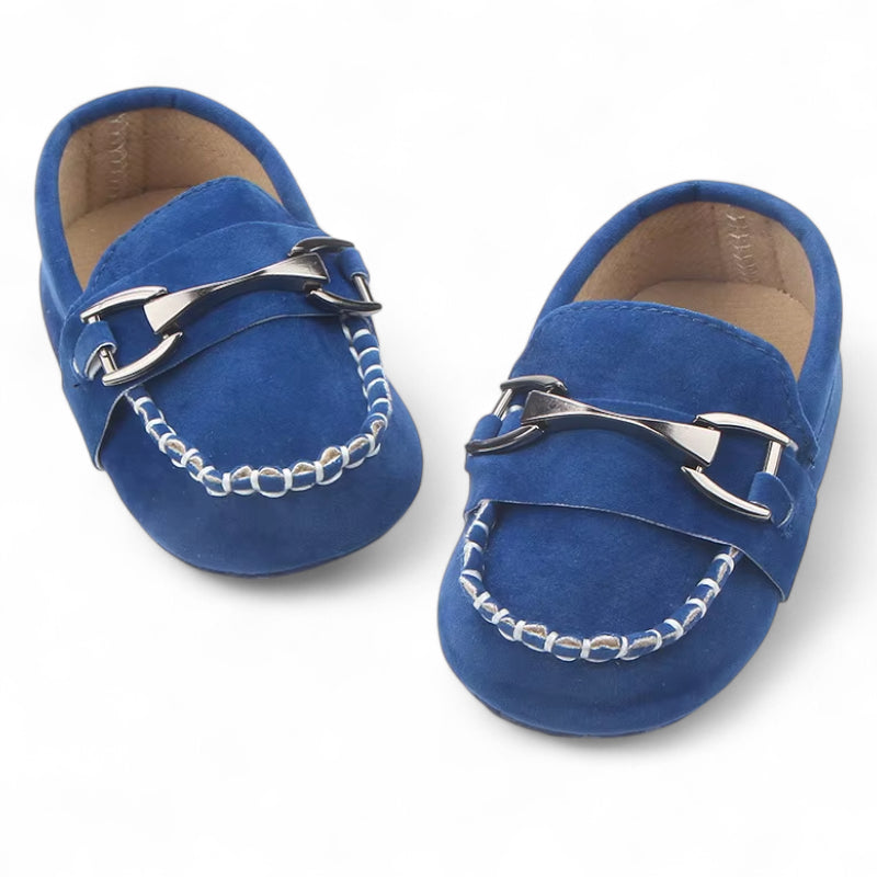 Mocassin Pour Bébé Bleu Avec Chainette