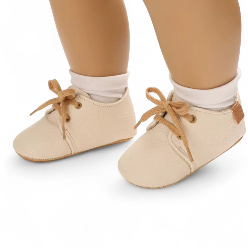 Mocassin Bébé à Lacet Beige