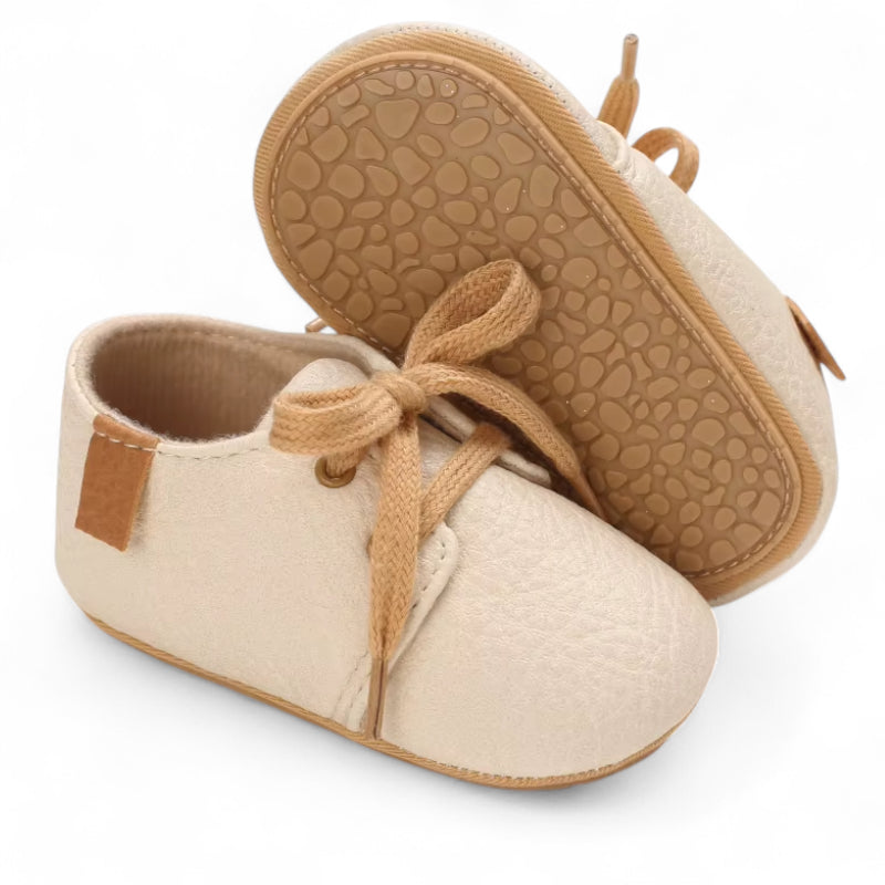 Mocassin Bébé à Lacet Beige