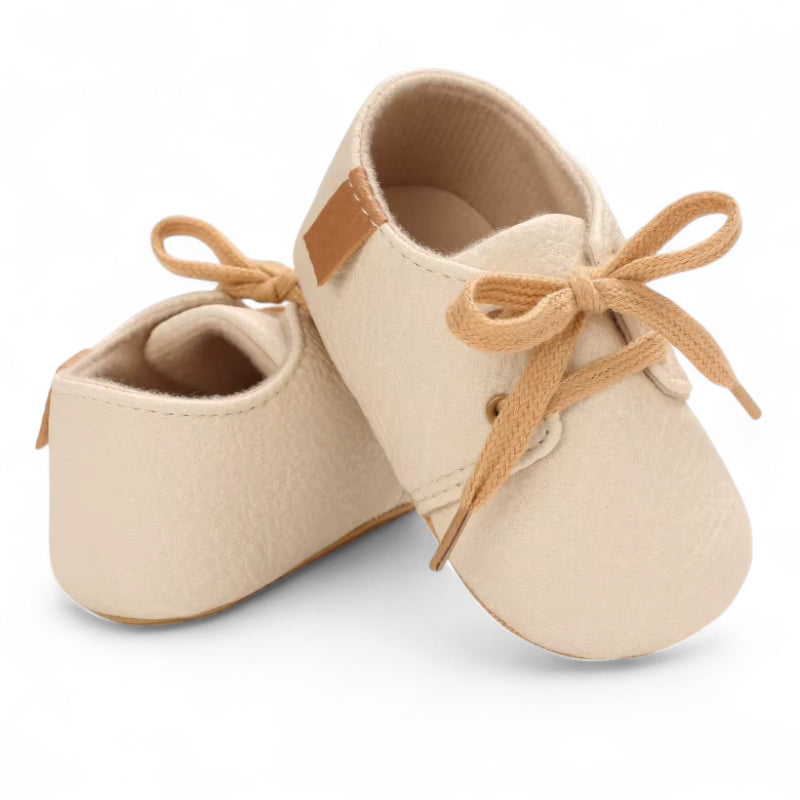 Mocassin Bébé à Lacet Beige