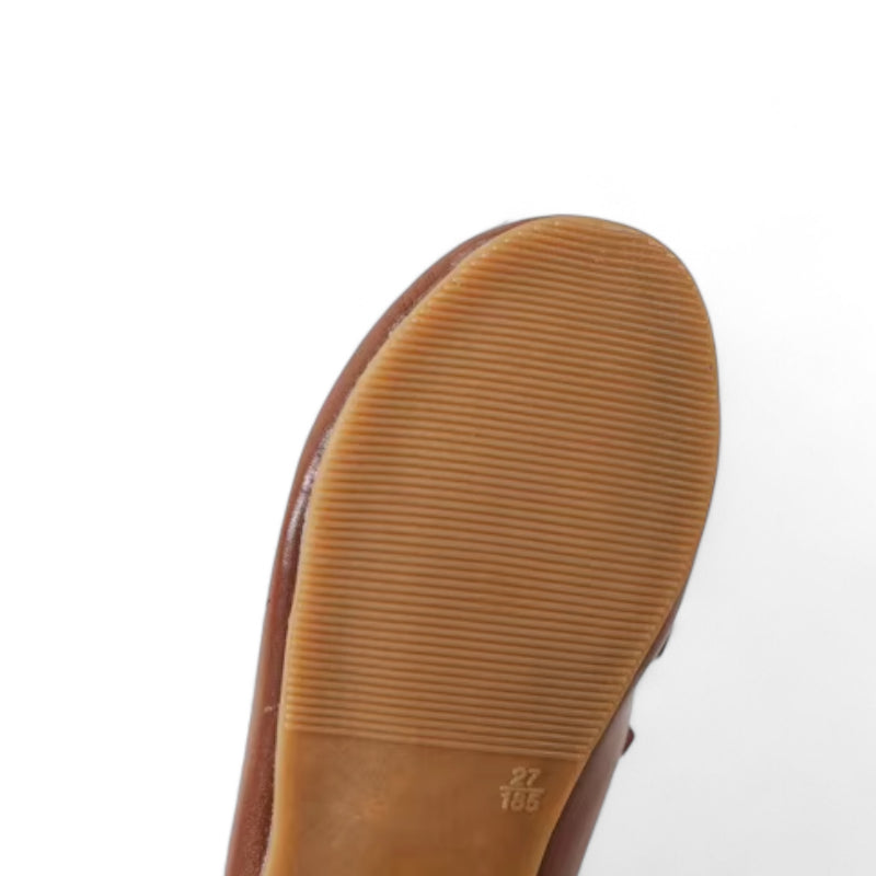 Mocassin Enfant Garçon Cuir Camel