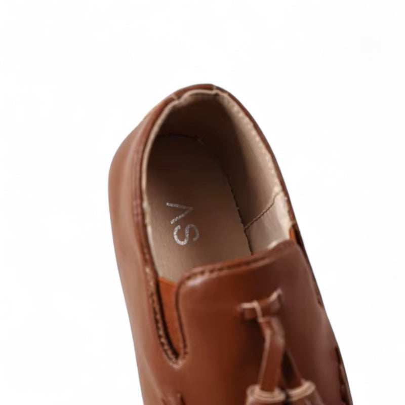 Mocassin Enfant Garçon Cuir Camel