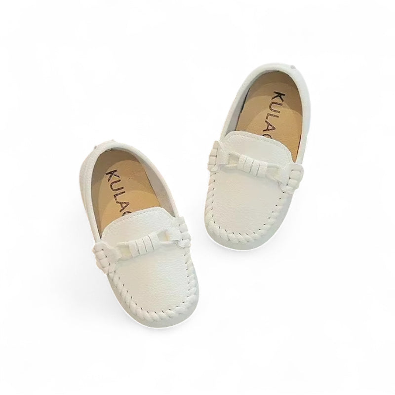 Mocassin Blanc Garçon