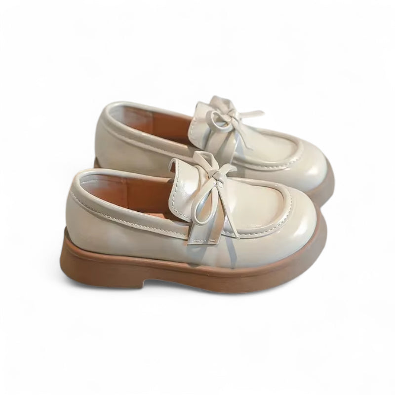 Mocassin Vernis Fillette Beige