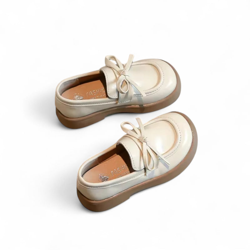 Mocassin Vernis Fillette Beige