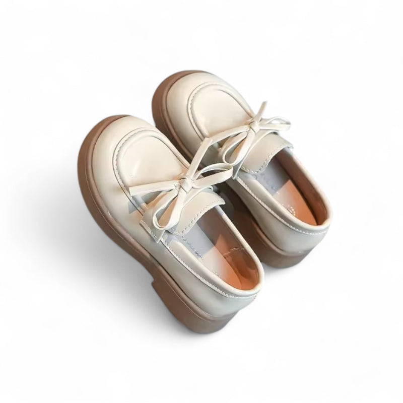 Mocassin Vernis Fillette Beige