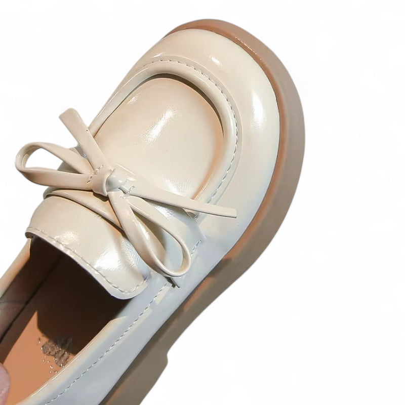 Mocassin Vernis Fillette Beige