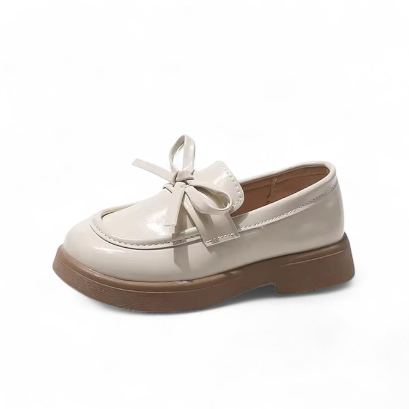 Mocassin Vernis Fillette Beige