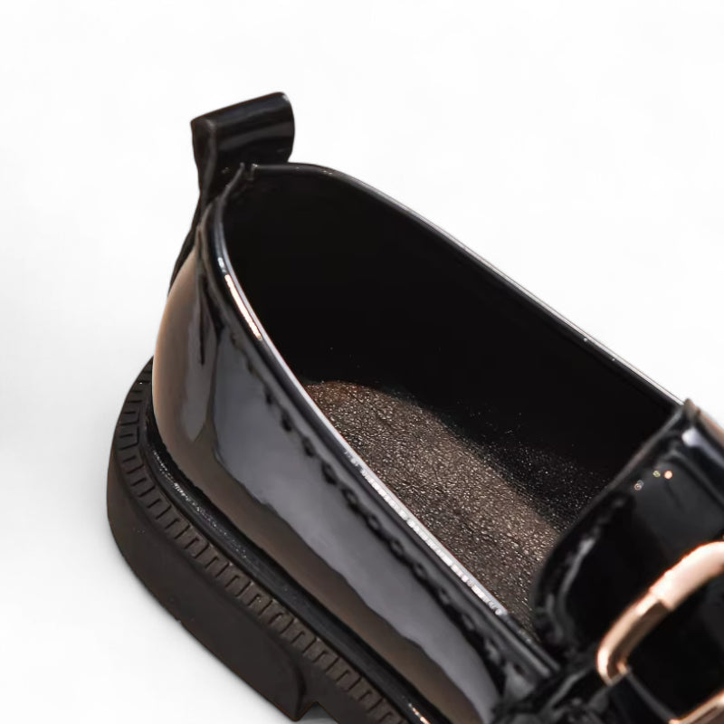 Mocassin Enfant Cuir Vernis Grosse Chainette