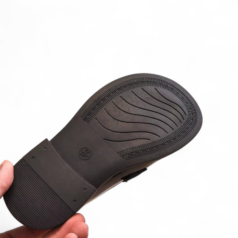 Mocassin Enfant Cuir Vernis Grosse Chainette