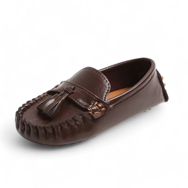 Mocassin Garçon Marron à Glands