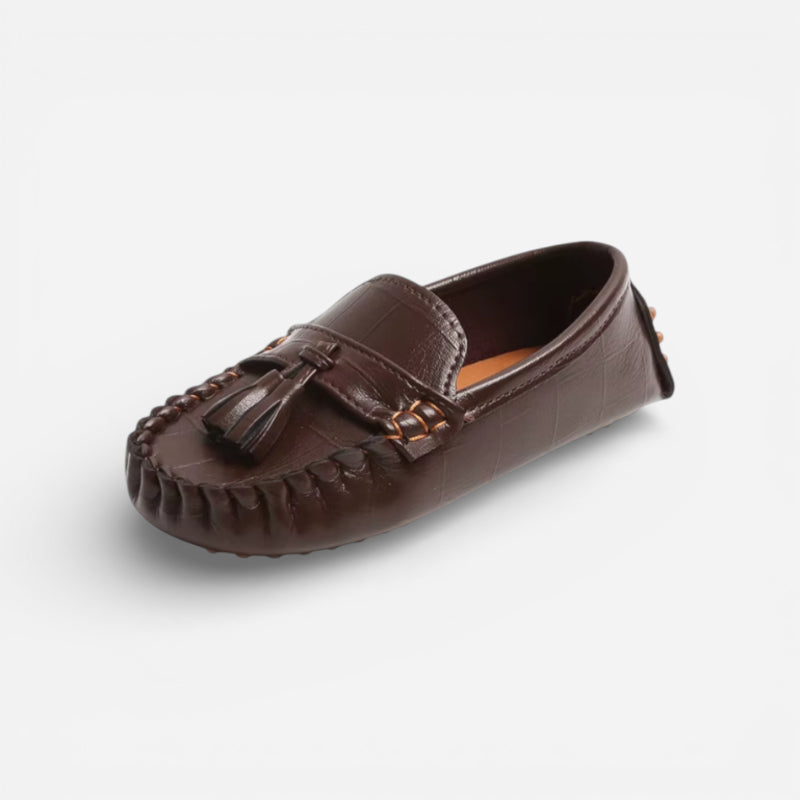 Mocassin Enfant Marron à Glands