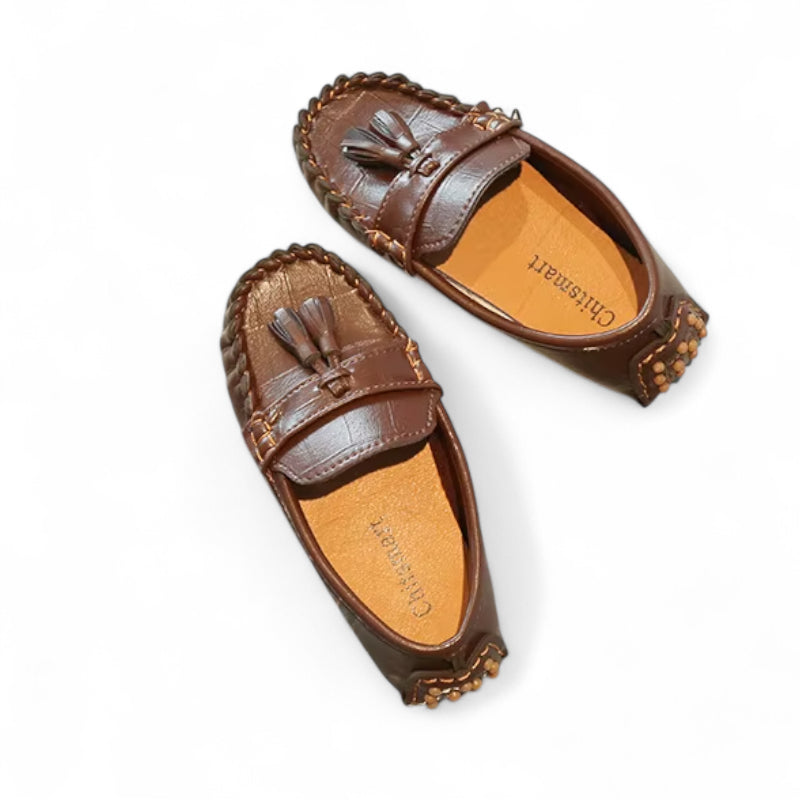 Mocassin Garçon Marron à Glands