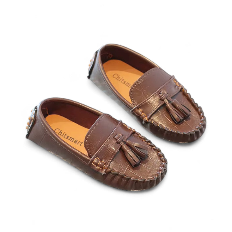 Mocassin Garçon Marron à Glands