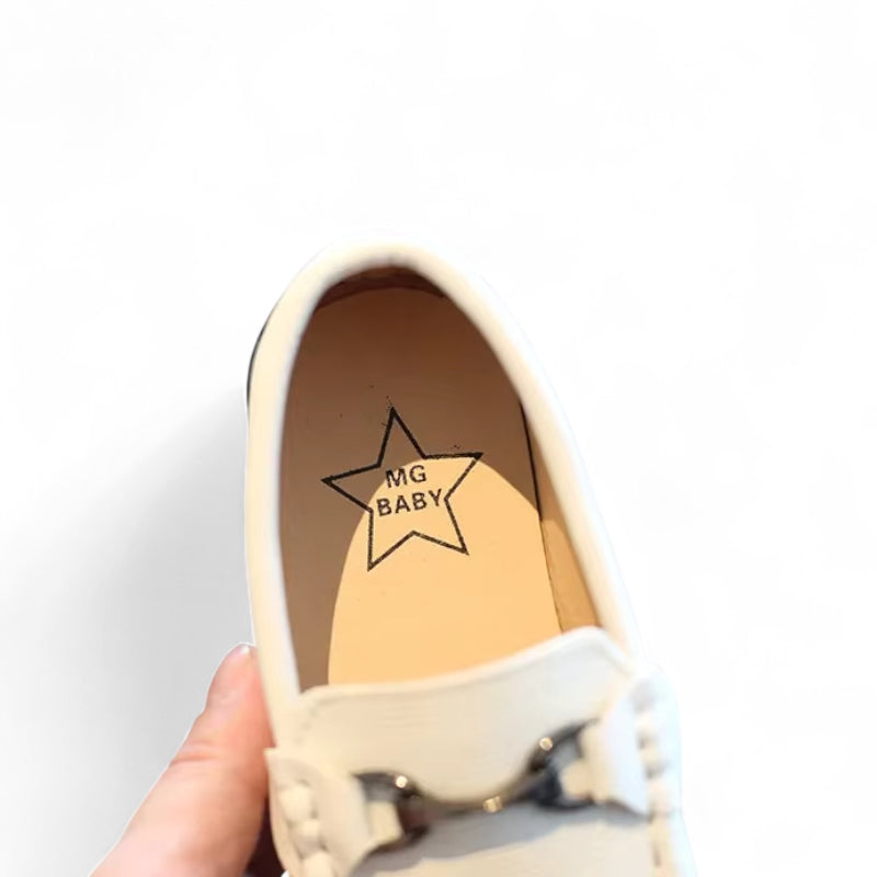 Mocassin Fillette Blanc