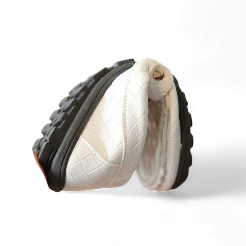 Mocassin Enfant Garçon Blanc En Cuir