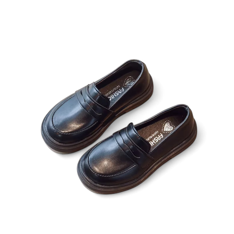 Mocassin Cuir Garçon à Talon