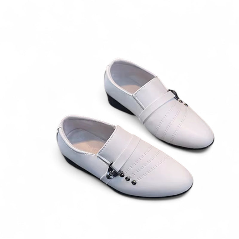 Mocassin Talon Pour Garçon Blanc