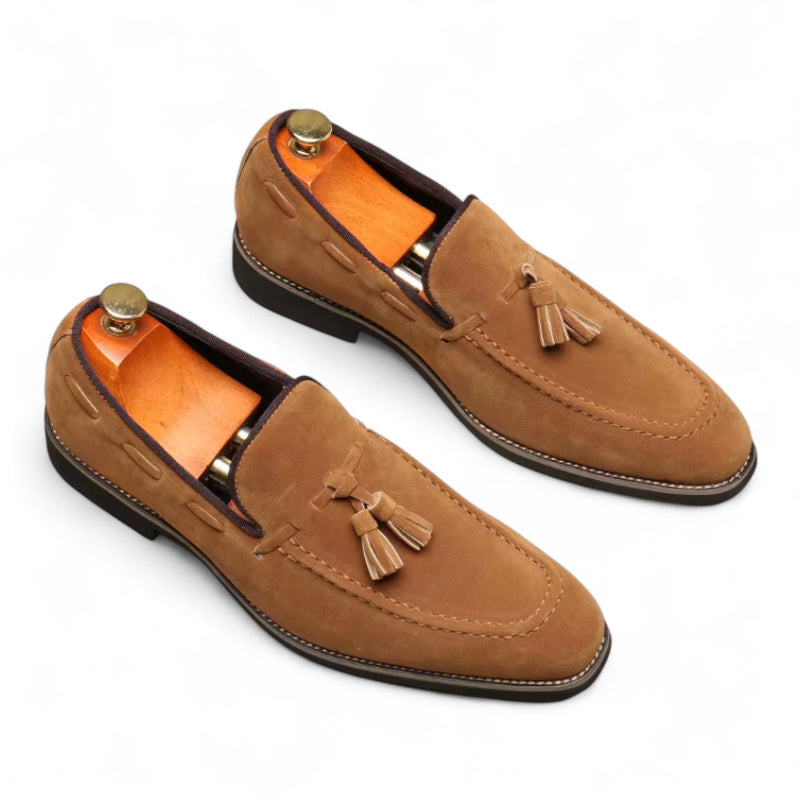 Mocassin Pour Homme à Gland En Daim Camel