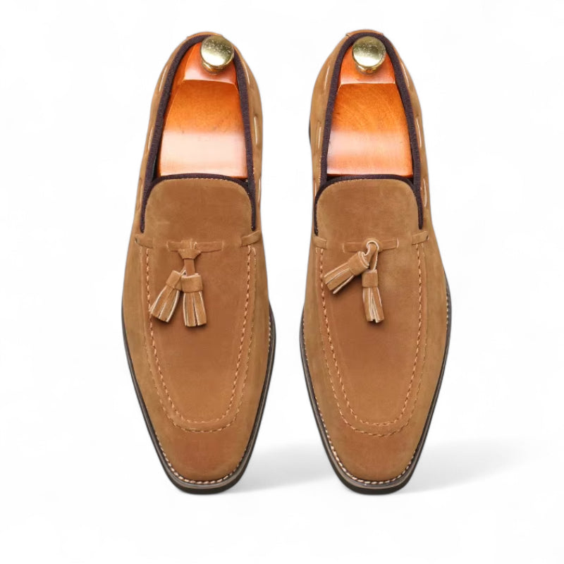Mocassin Pour Homme à Gland En Daim Camel