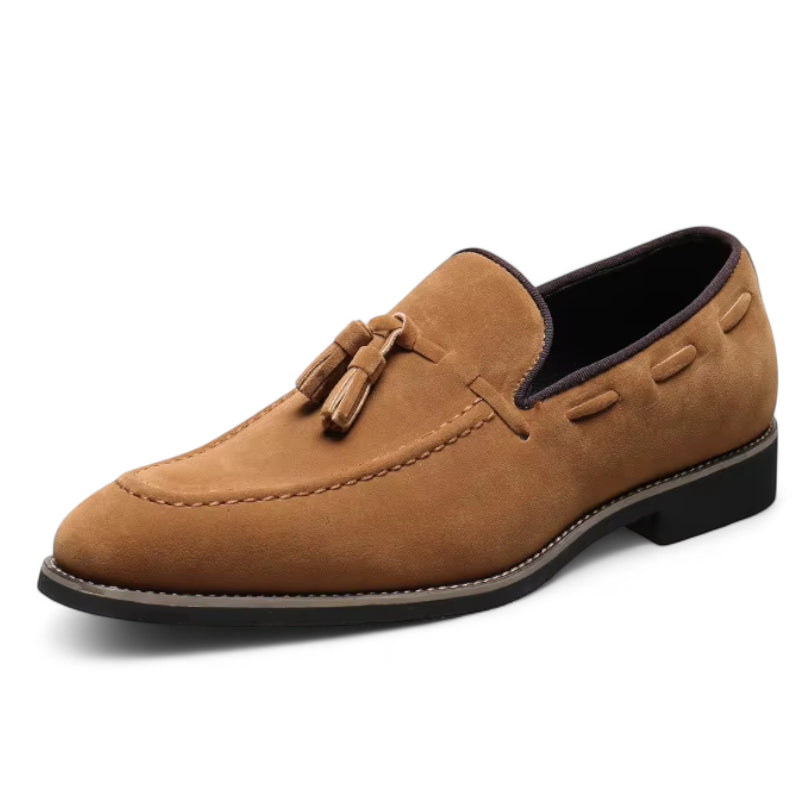Mocassin Pour Homme à Gland En Daim Camel