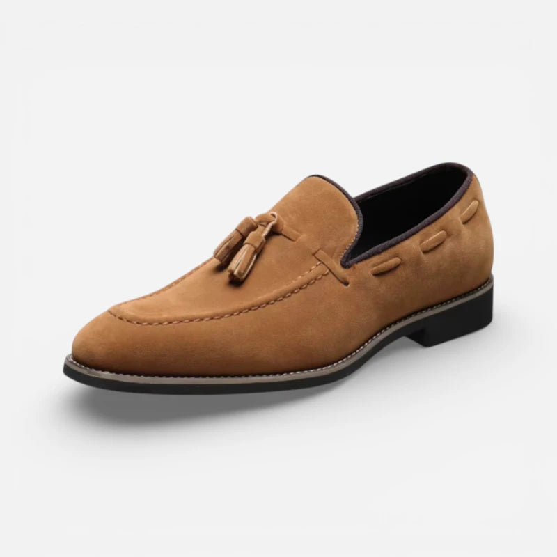 Mocassin Pour Homme à Gland En Daim Camel