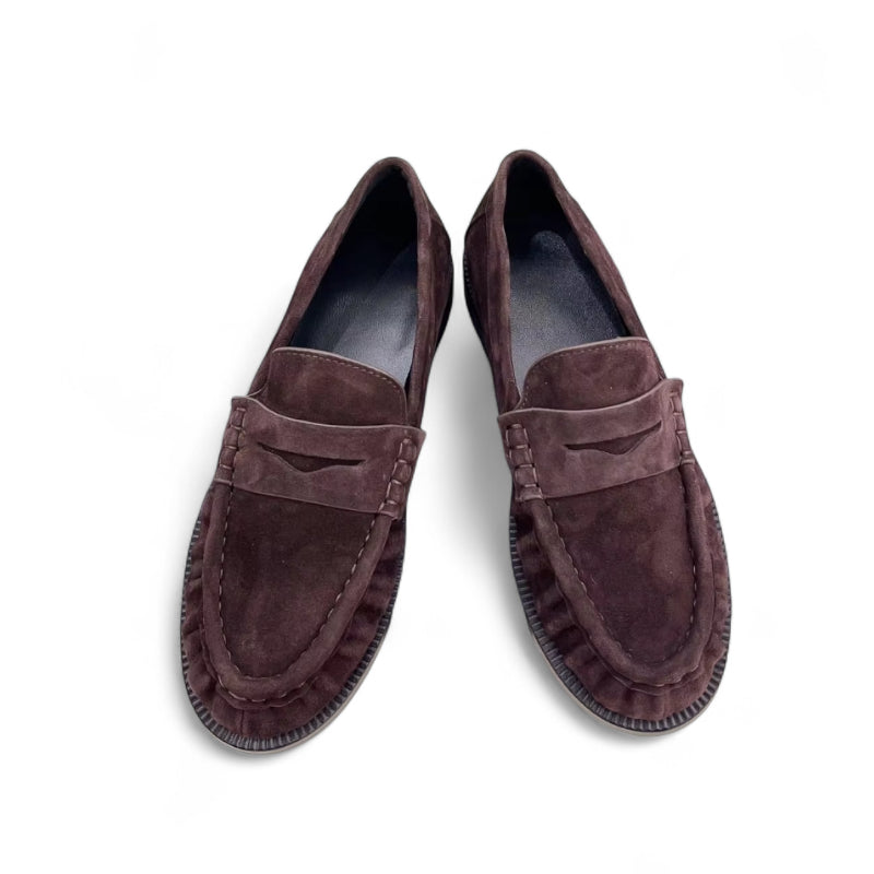 Mocassin Bordeaux Femme Daim