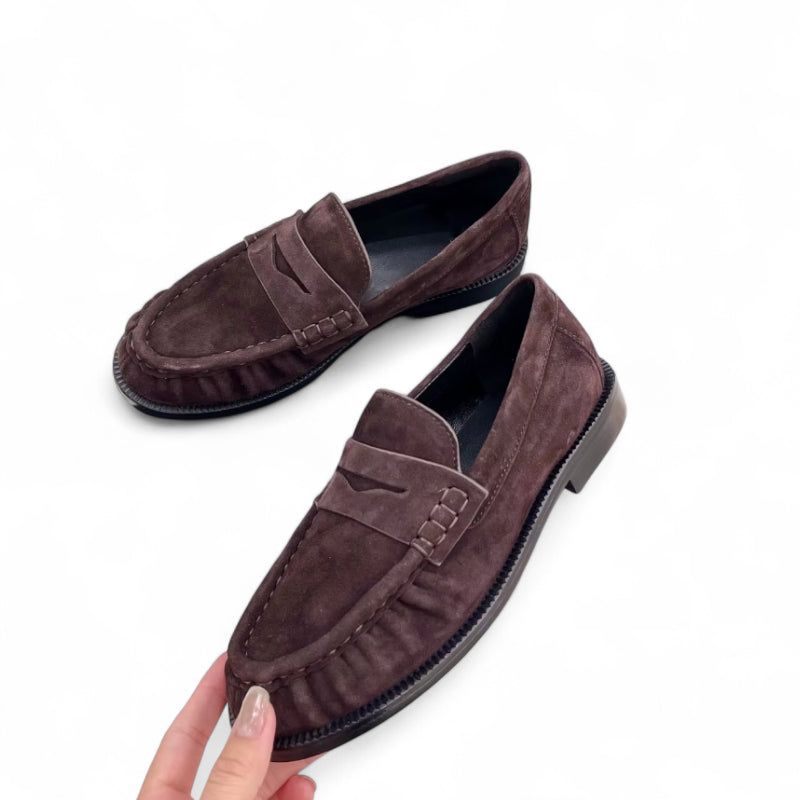 Mocassin Bordeaux Femme Daim