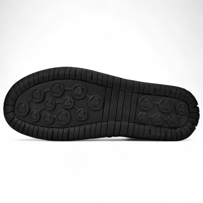 Mocassin En Cuir Noir Pour Homme à Lacets Avec Coutures