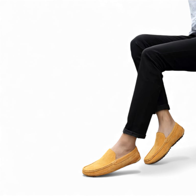 Mocassin Daim Camel Homme Chic