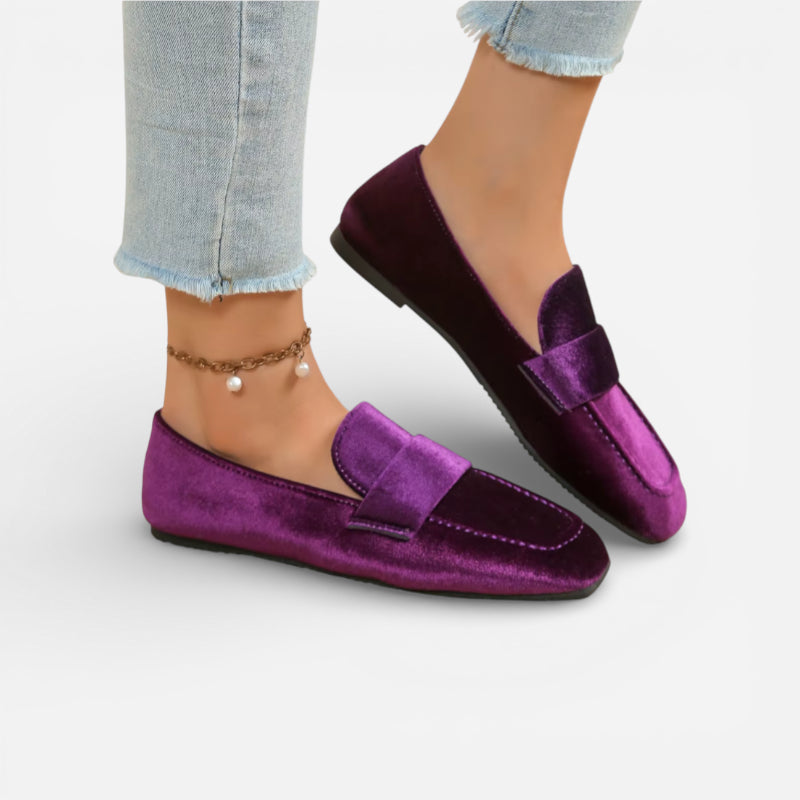 Mocassin Bateau Pour Femme Violet