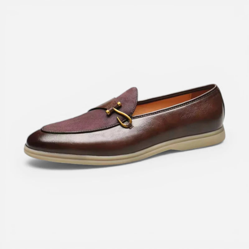 Mocassin Homme En Daim Marron