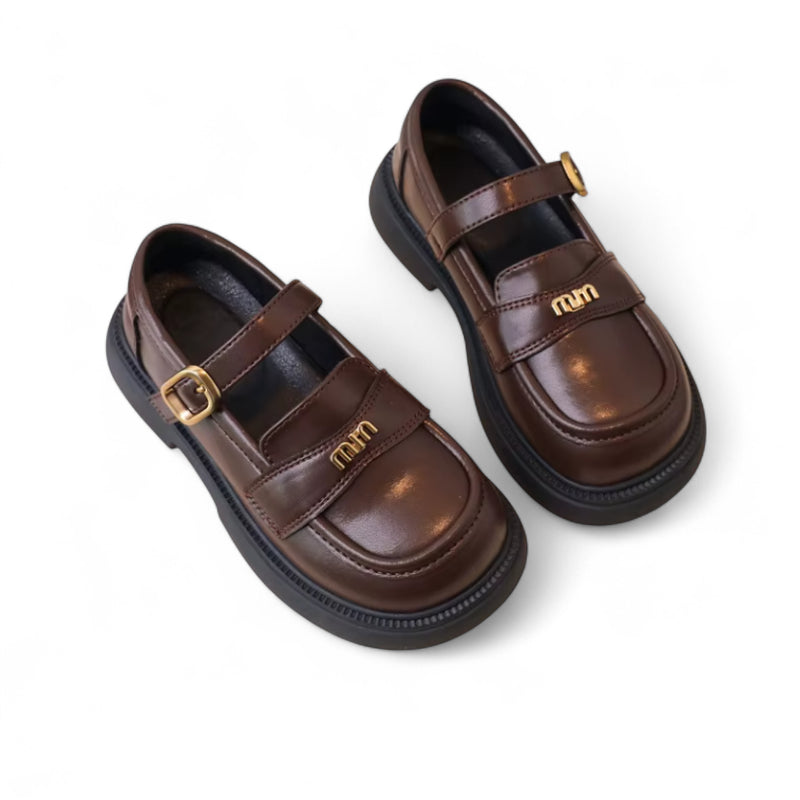 Mocassin Ouvert Marron Fillette