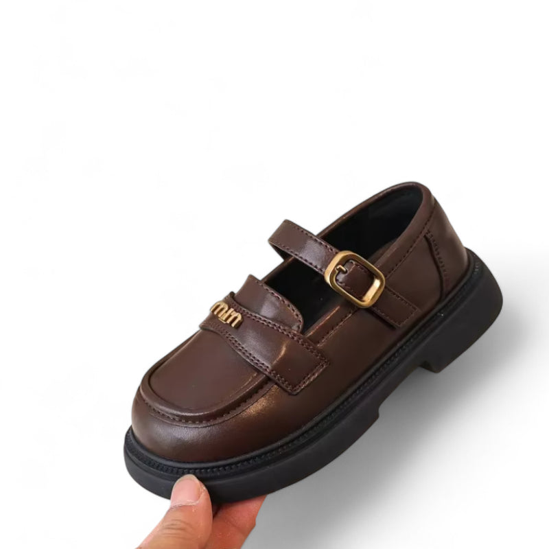 Mocassin Ouvert Marron Fillette