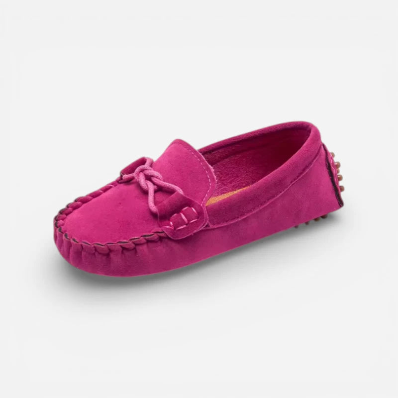 Mocassin En Daim Rose Pour Fillette