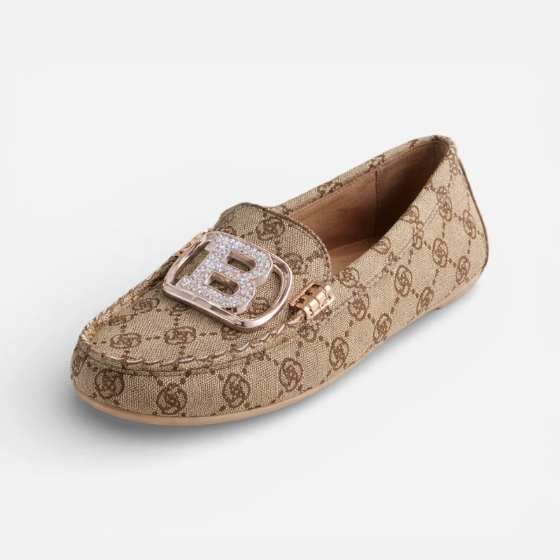 Mocassin Femme Bijoux Motif Bicolor