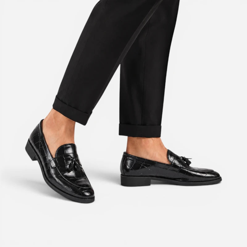 Mocassin Croco À Glands