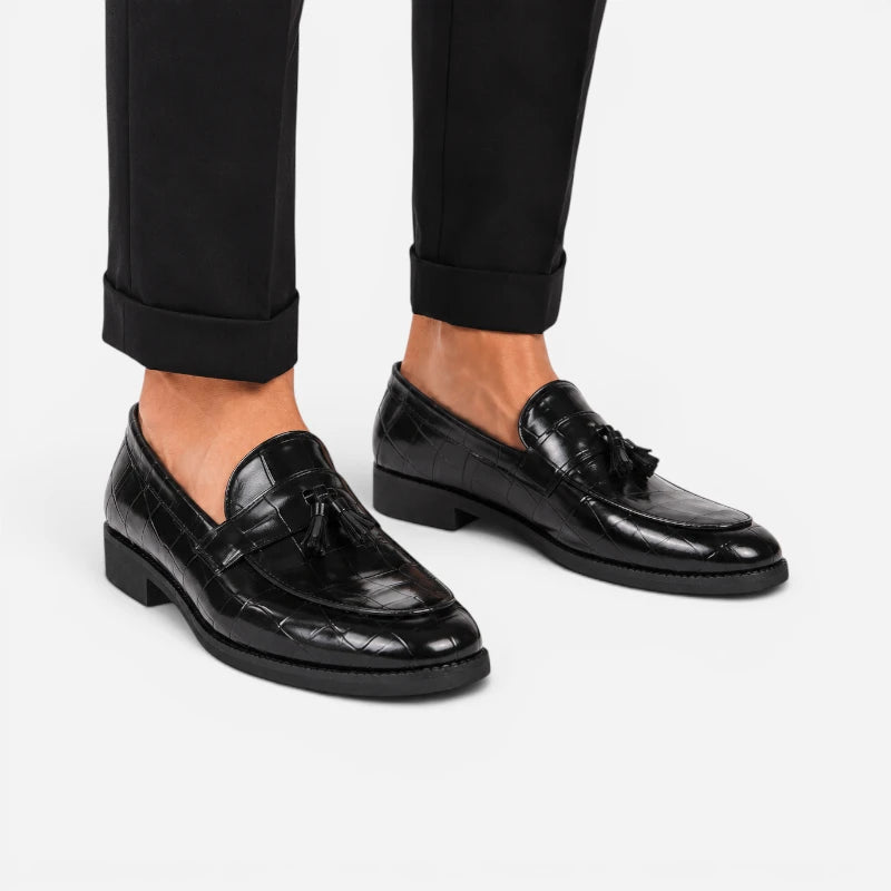 Mocassin Croco À Glands