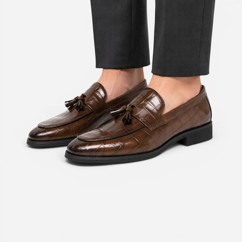 Mocassin À Gland Marron
