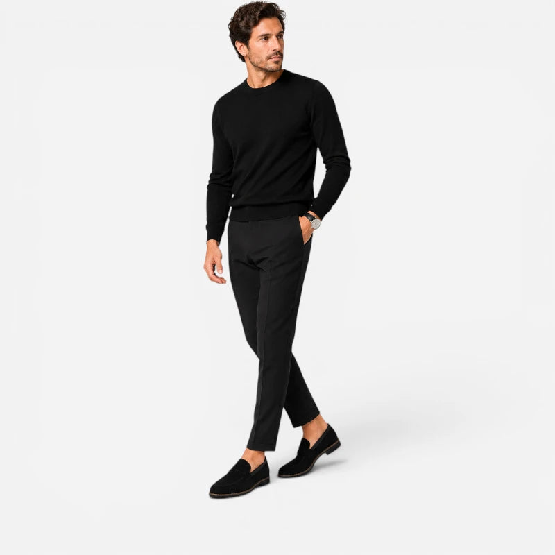 Mocasin Daim Velour Noir Costume Habillé Smoke Talon Pour Homme