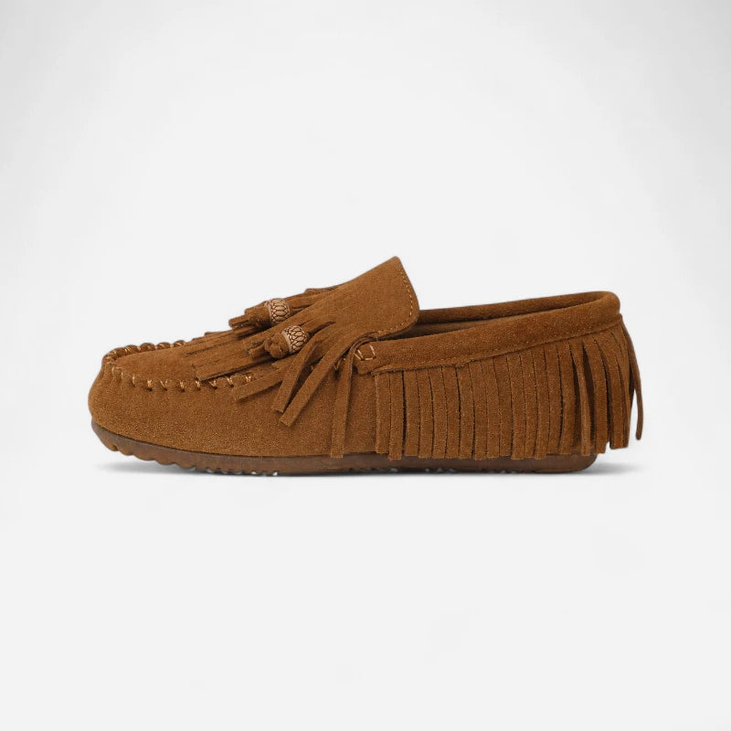 Chausson Mocassin Indien Marron Pour Femme