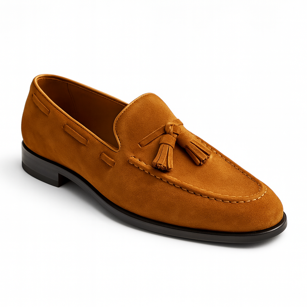 Mocassin Daim Camel à Gland Homme