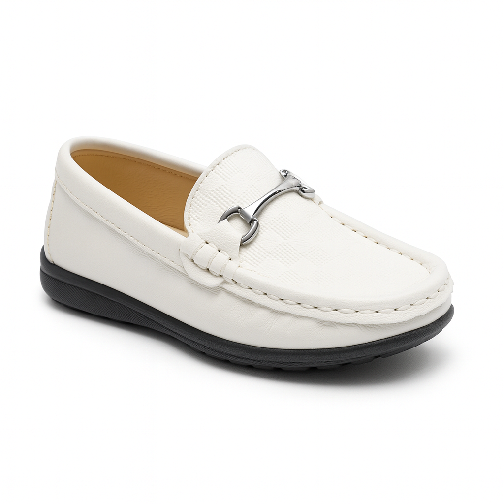 Mocassin Fillette Blanc