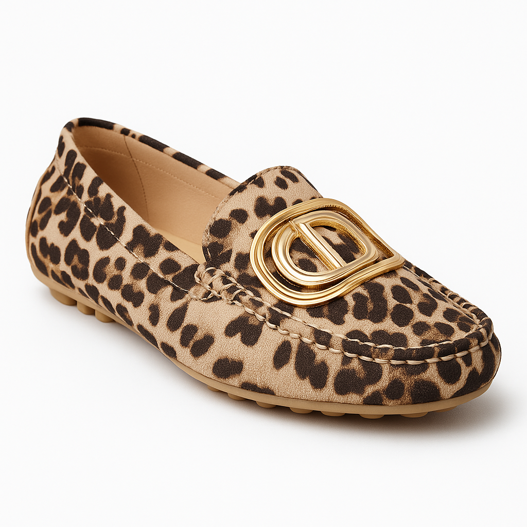 Mocassin Femme Léopard Bijoux
