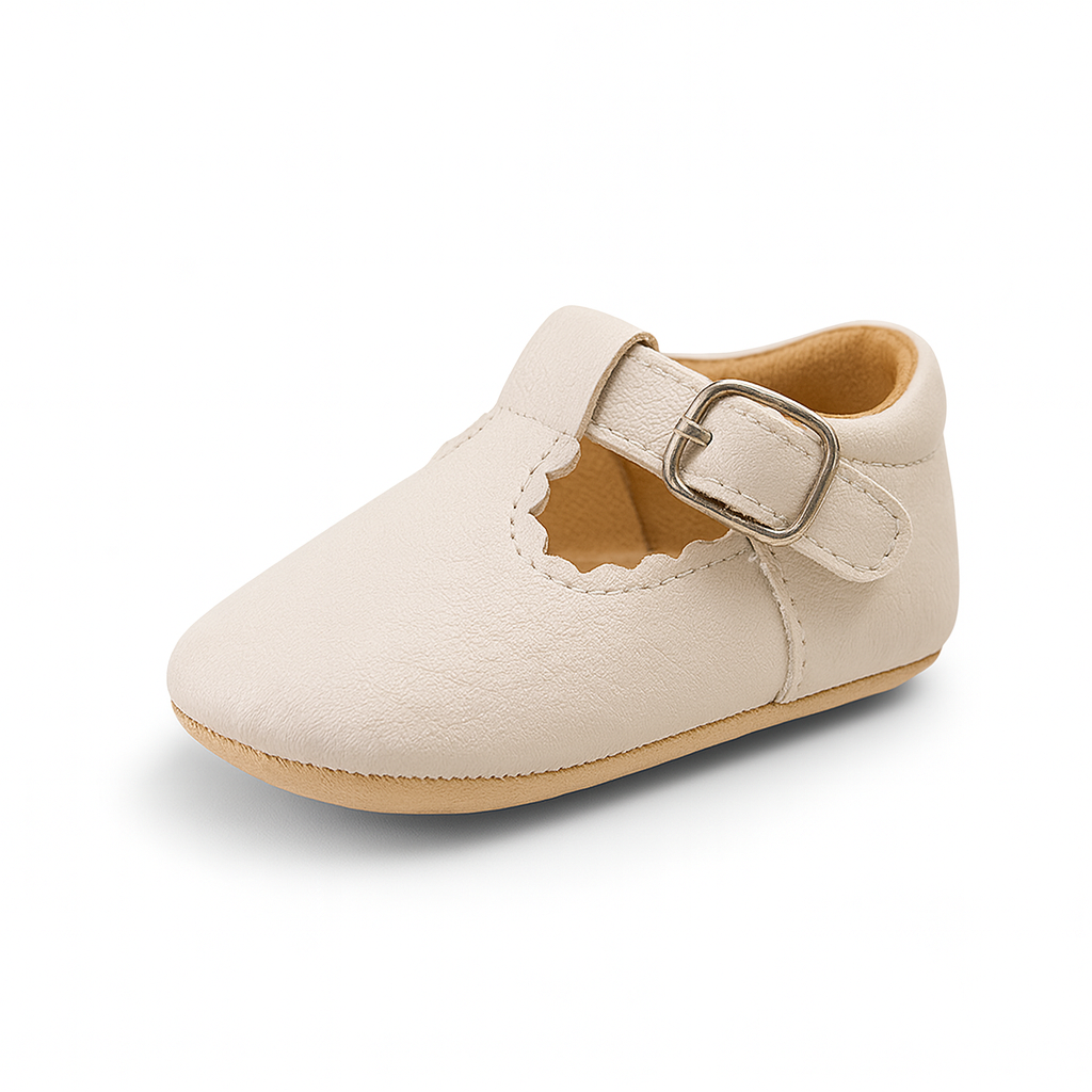 Mocassin Cuir Beige Bébé