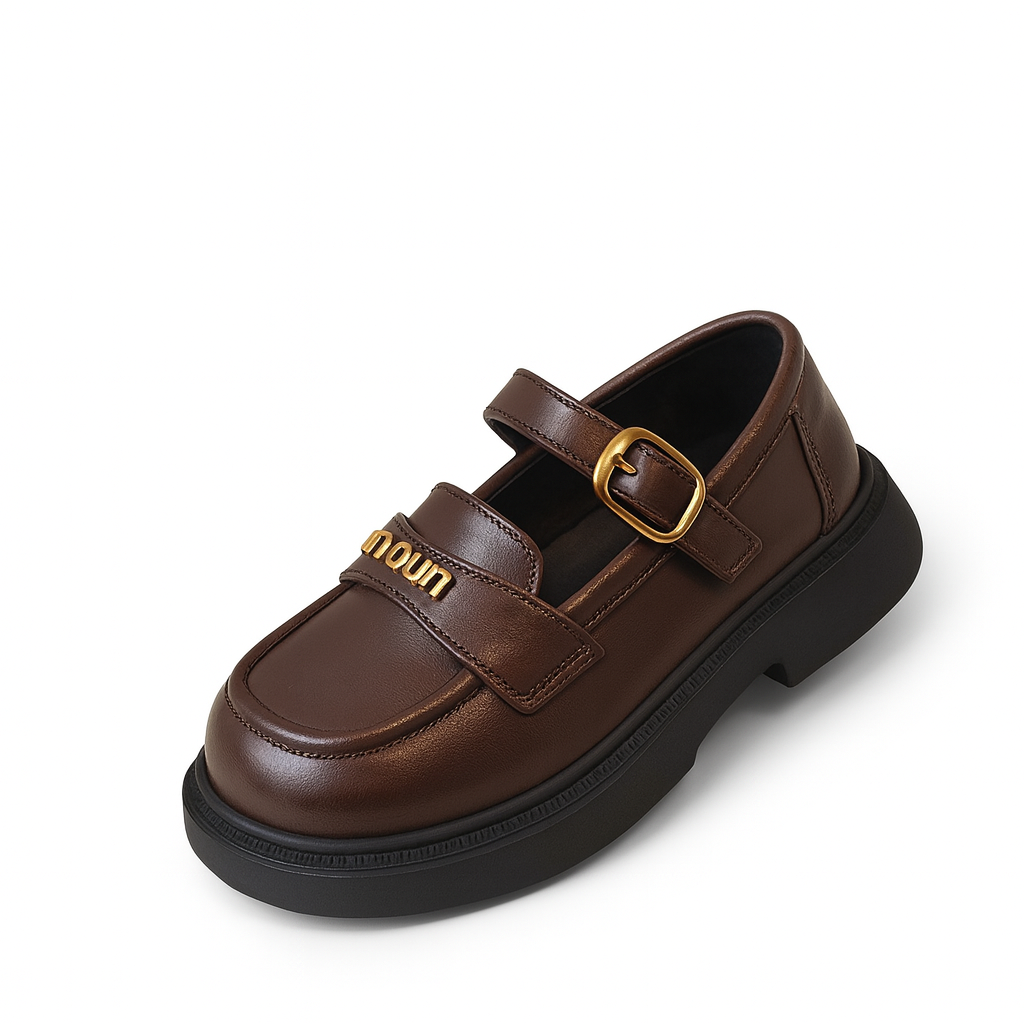Mocassin Ouvert Marron Fillette
