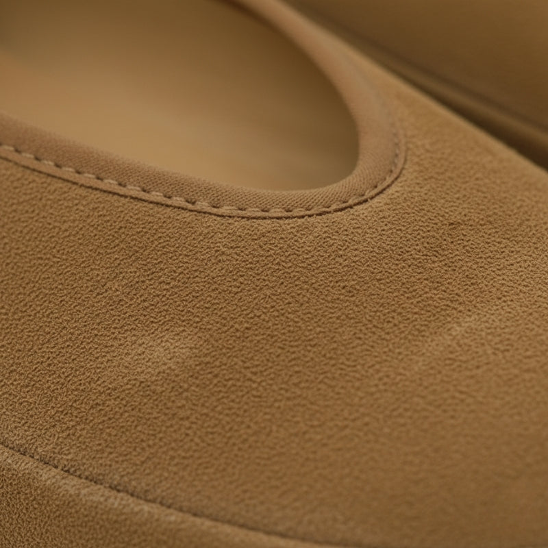 Mocassin Daim Camel Femme