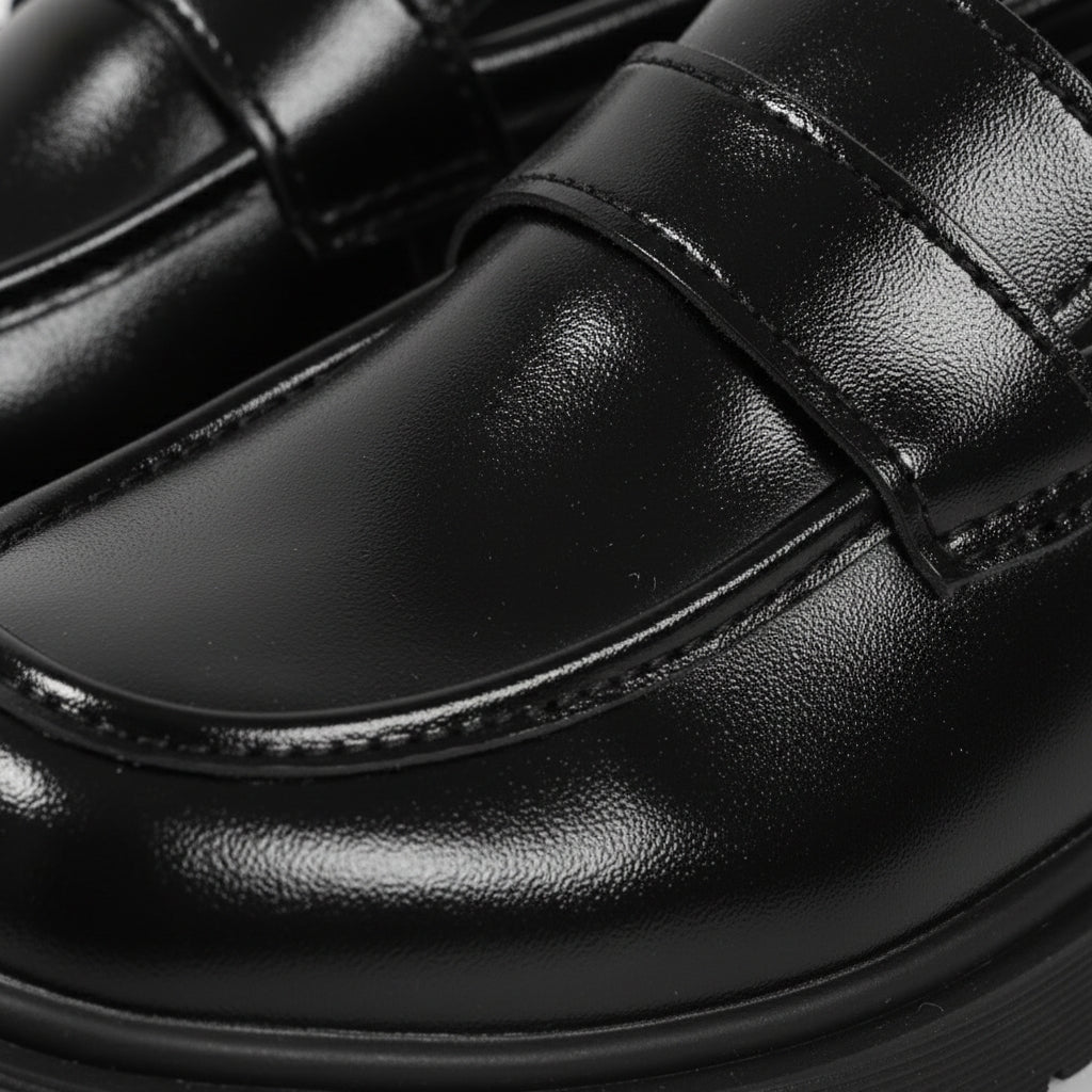 Mocassin Compensé En Cuir Vernis Femme Chic