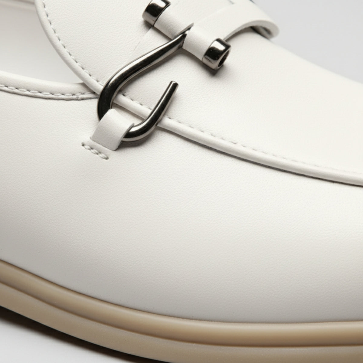 Mocassin En Cuir Pour Homme Blanc