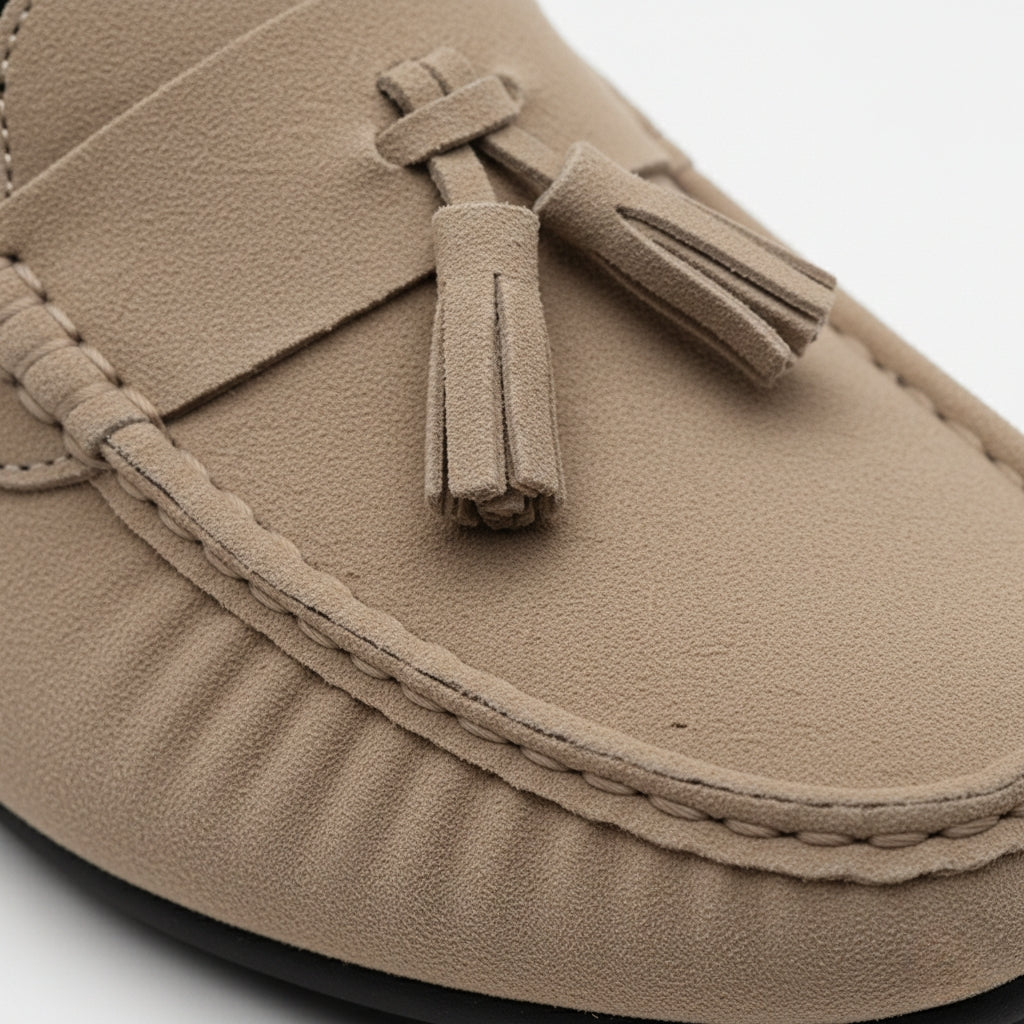 Mocassin En Daim Marron Clair Pour Bateau à Gland Homme